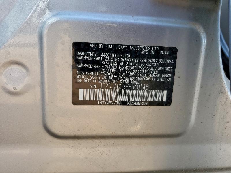 2015 SUBARU FORESTER 2 #3296299452