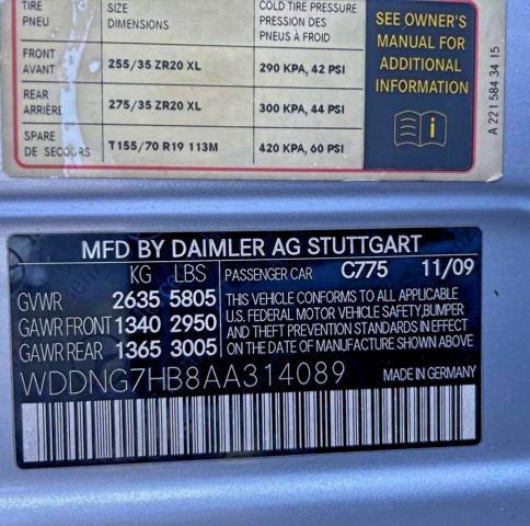 2010 MERCEDES-BENZ S 63 AMG #3297922801