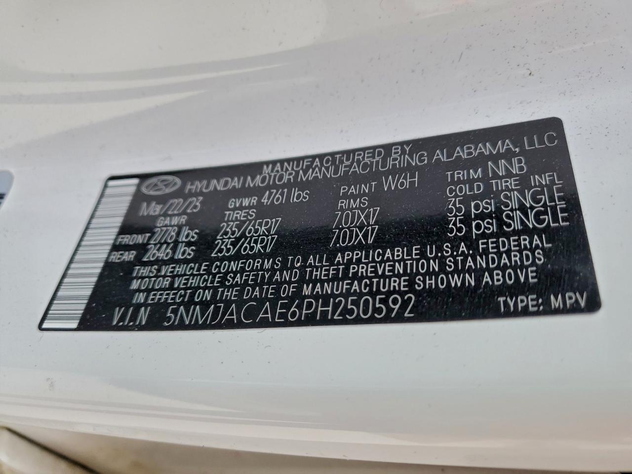 Lot #3303682932 2023 HYUNDAI TUCSON SE