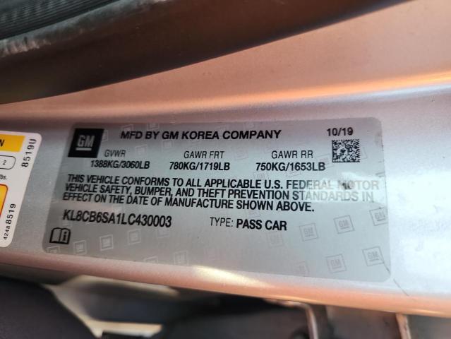 2020 CHEVROLET SPARK LS #3301751434