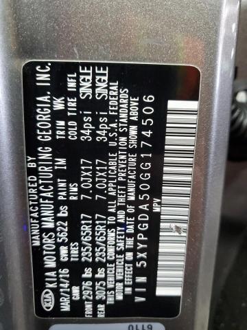 2016 KIA SORENTO LX - 5XYPGDA50GG174506