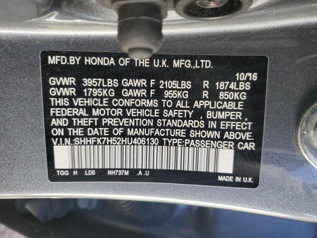 2017 HONDA CIVIC EX #3290373798