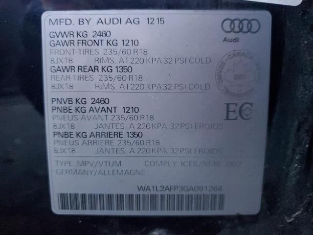 2016 AUDI Q5 PREMIUM - WA1L2AFP3GA091264