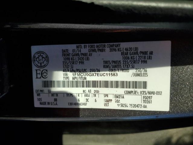 2014 FORD ESCAPE SE - 1FMCU0GX7EUC11583