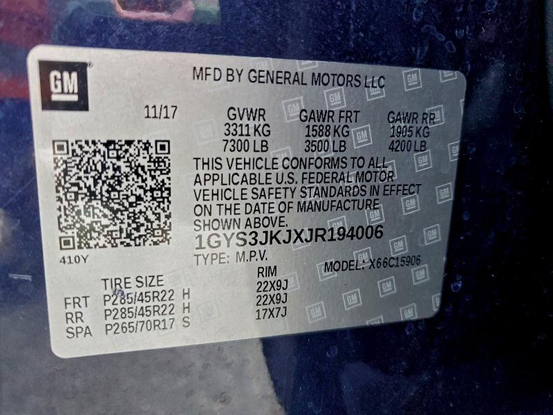 2018 CADILLAC ESCALADE E #3296913826