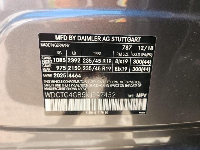 2019 MERCEDES-BENZ GLA 250 4M #3296640017