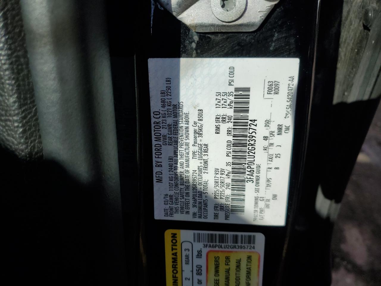 FORD FUSION SE HYBRID