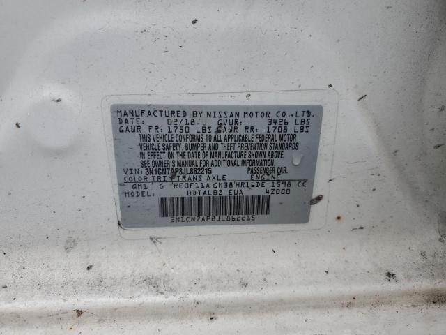 2018 NISSAN VERSA S #3311676219