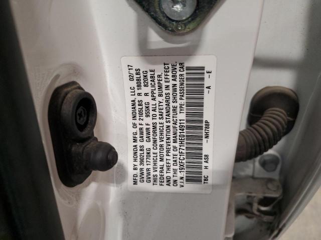 2017 HONDA CIVIC EXL - 19XFC1F71HE014911