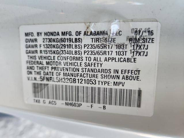 2016 HONDA ODYSSEY SE - 5FNRL5H32GB121053