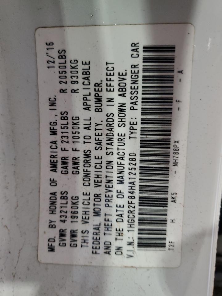 Lot #3302787893 2017 HONDA ACCORD EXL