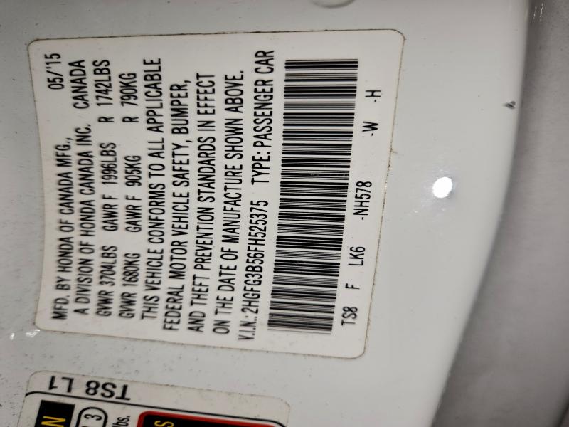 2015 HONDA CIVIC LX #3311556270