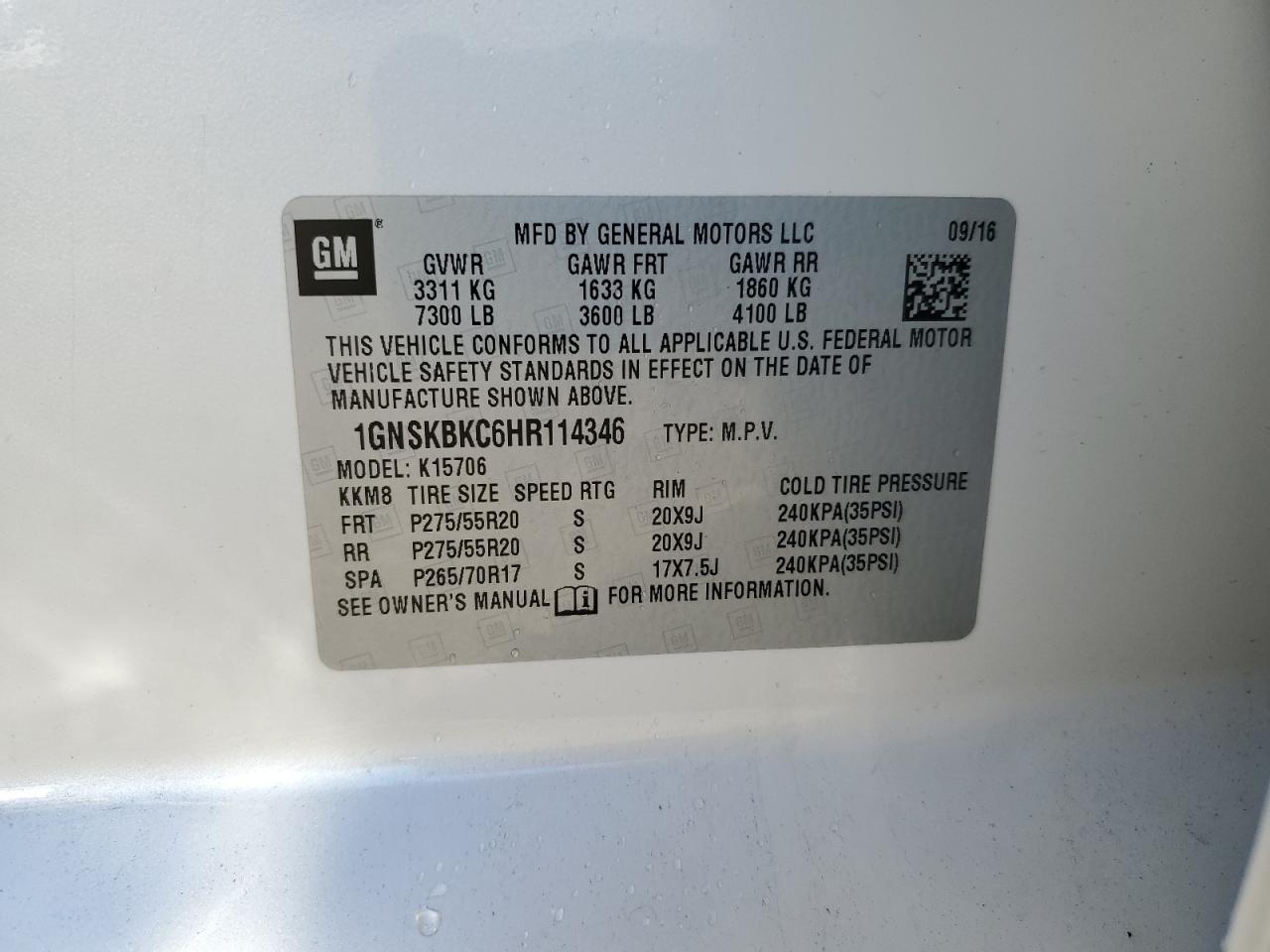 CHEVROLET TAHOE K1500 LT