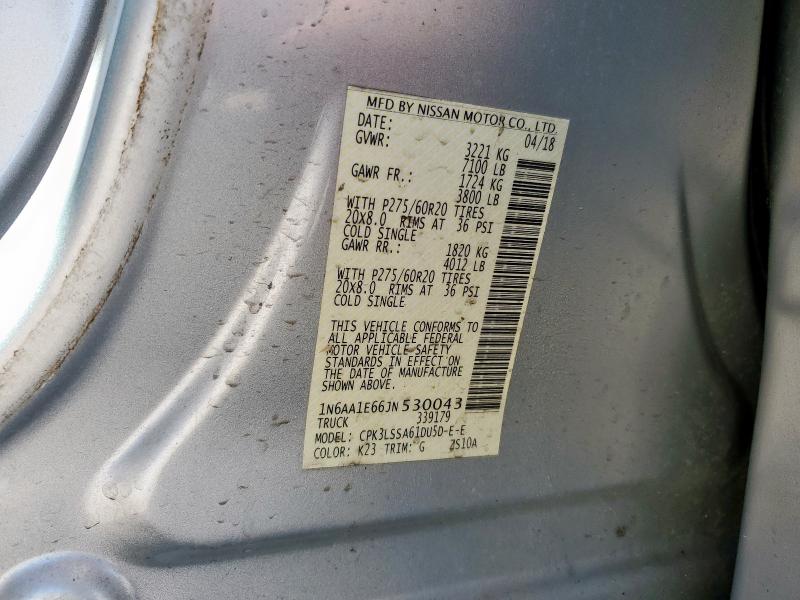 2018 NISSAN TITAN SV - 1N6AA1E66JN530043