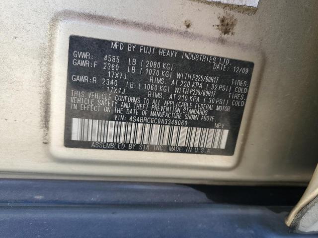 2010 SUBARU OUTBACK 2. #3297148510