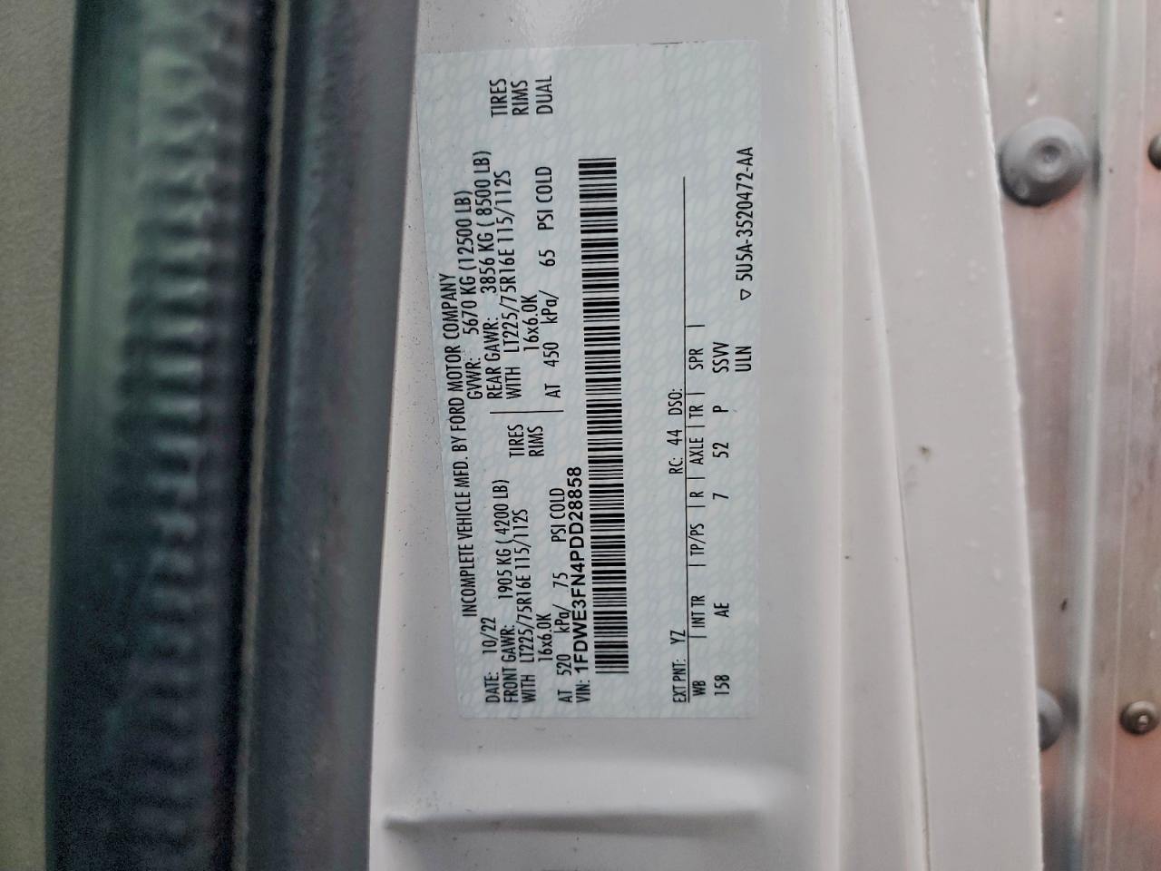 FORD E-350 E350 SUPER DUTY CUTAWAY VAN