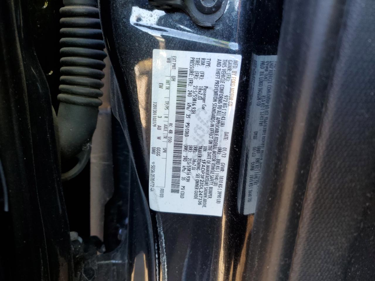 Lot #3303601932 2013 FORD FOCUS SE