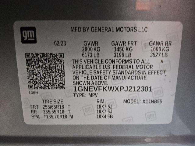 2023 CHEVROLET TRAVERSE L - 1GNEVFKWXPJ212301