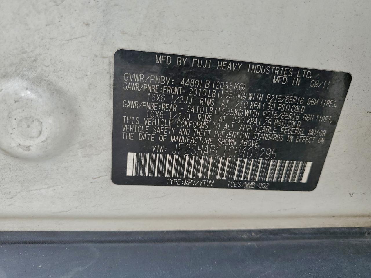 SUBARU FORESTER 2.5X