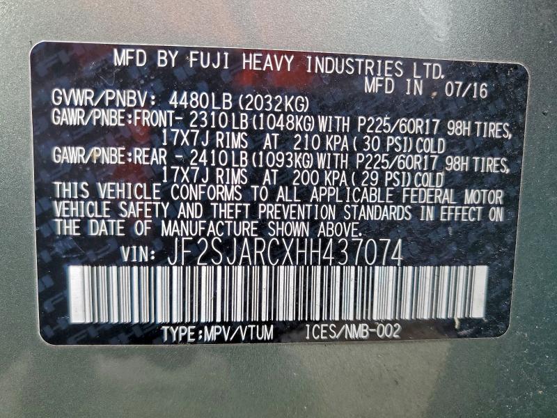 2017 SUBARU FORESTER 2 #3297962803