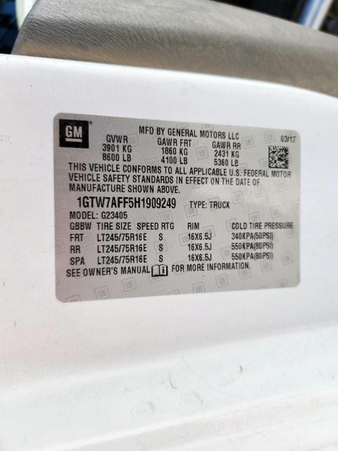 2017 GMC SAVANA G25 #3302926048