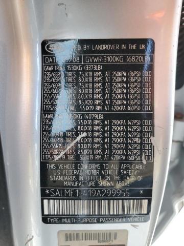 2009 LAND ROVER RANGE ROVE #3285582272