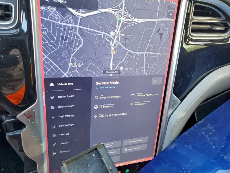 2015 TESLA MODEL S #3297984065