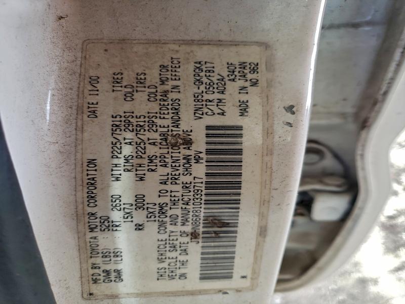 2001 TOYOTA 4RUNNER SR #3301652626