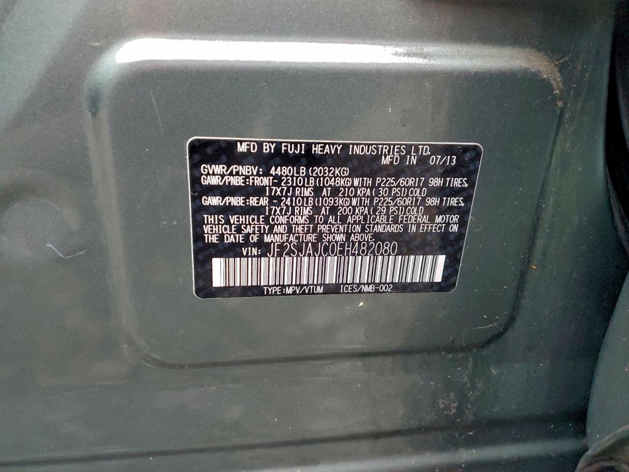 Lot #3312289771 2014 SUBARU FORESTER 2