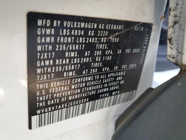 2018 VOLKSWAGEN TIGUAN LIM WVGBV7AX5JK003394