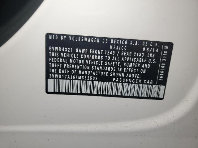 2015 VOLKSWAGEN JETTA SE #3304642952