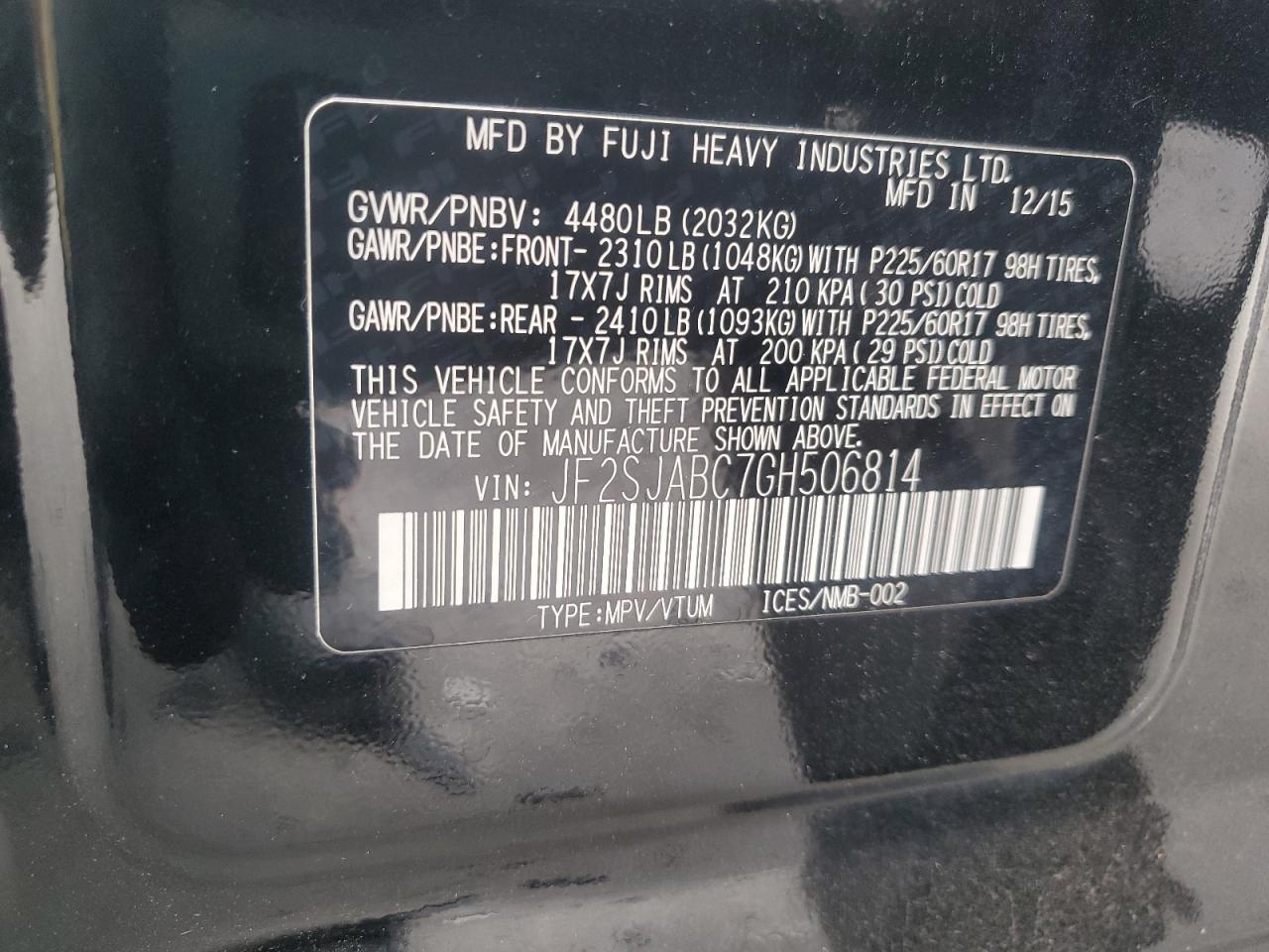 SUBARU FORESTER 2.5I