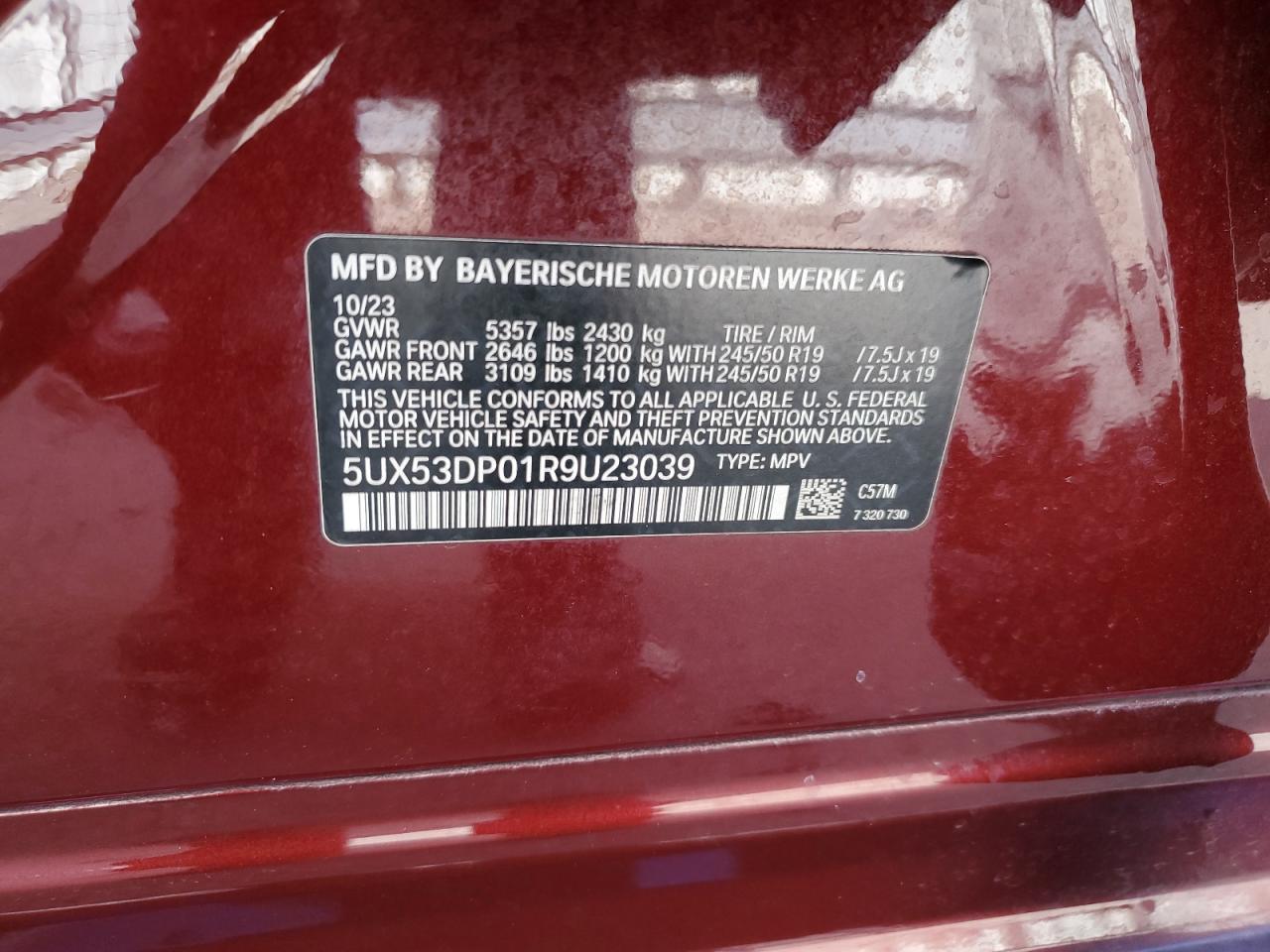 Lot #3302843924 2024 BMW X3 XDRIVE3