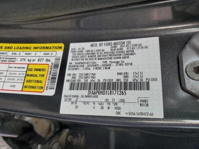 2020 FORD FUSION SE #3282554877