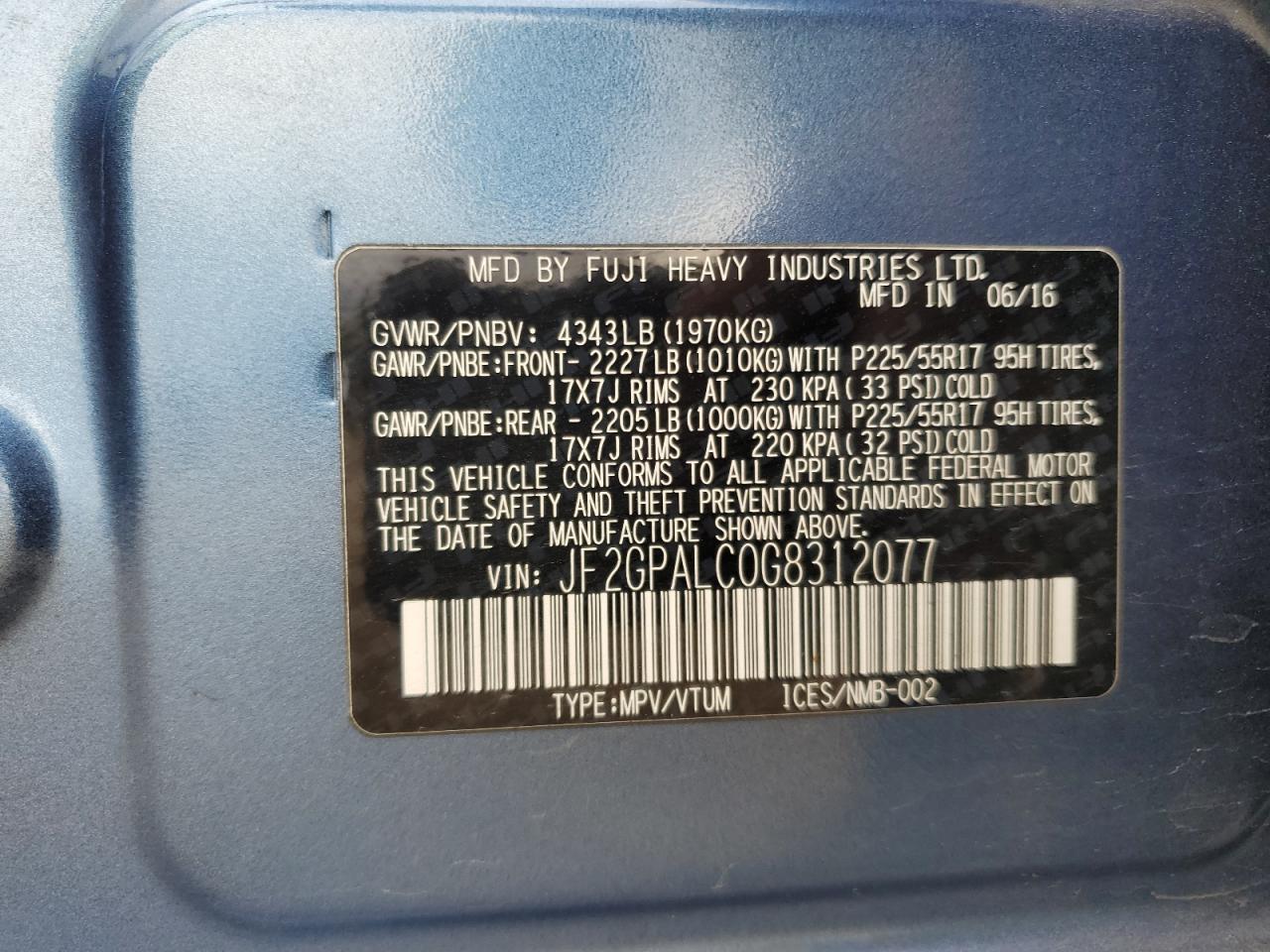 SUBARU CROSSTREK LIMITED