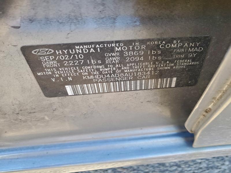 2010 HYUNDAI ELANTRA #3297873838