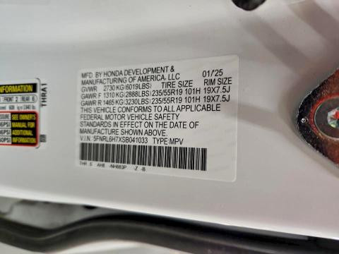 2025 HONDA ODYSSEY SP #3297910773