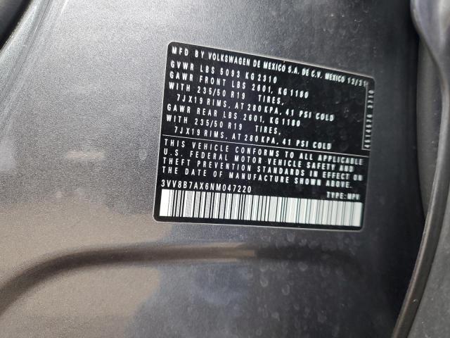 2022 VOLKSWAGEN TIGUAN SE #3305301409