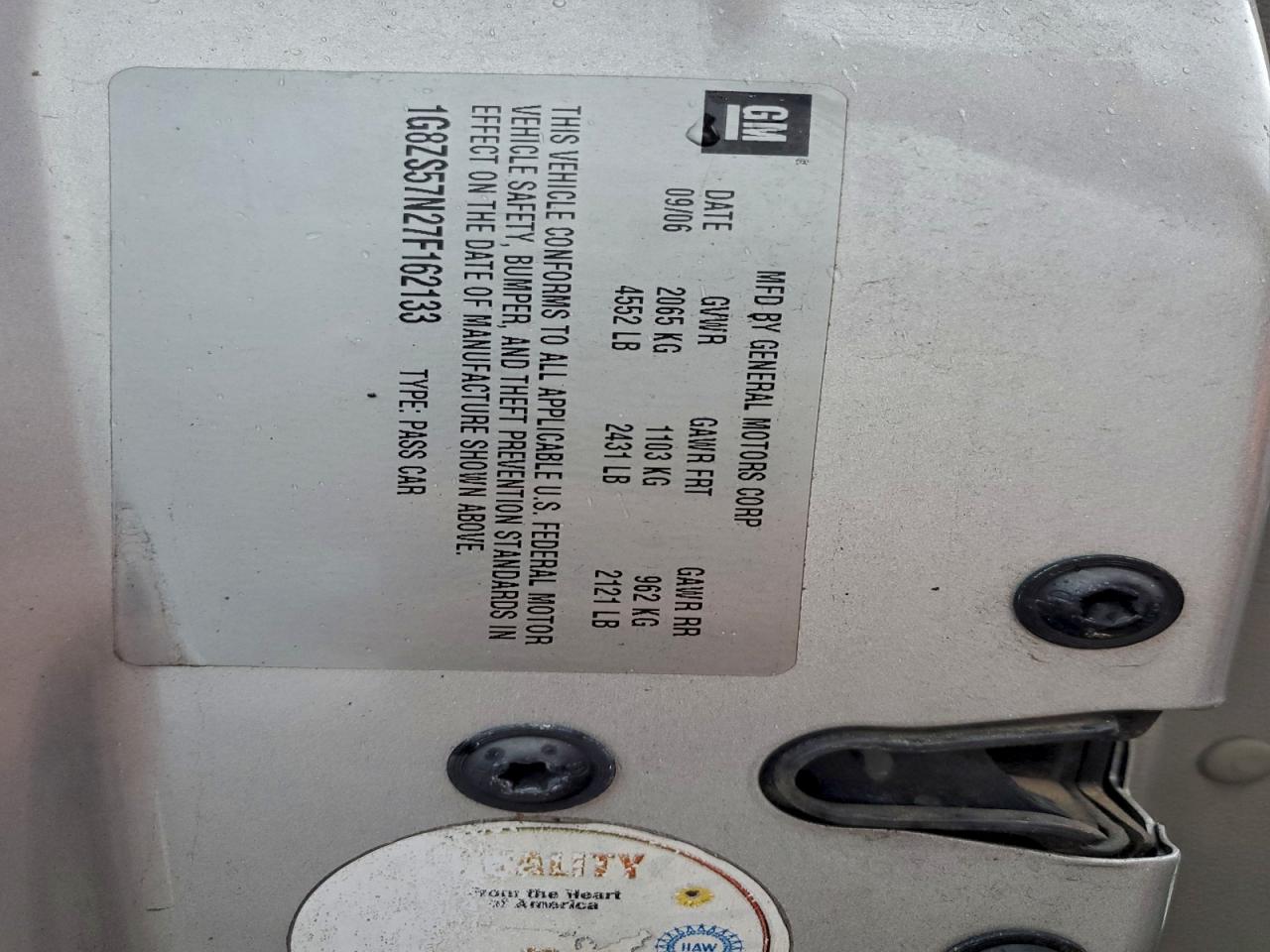 Lot #3301858975 2007 SATURN AURA XE