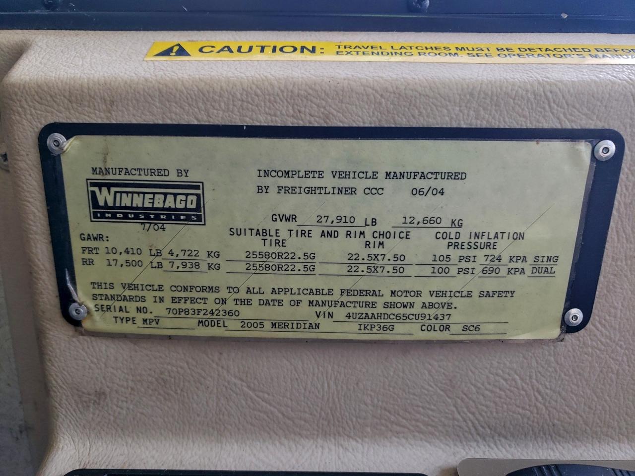 Lot #3303658959 2005 FREIGHTLINER CHASSIS X