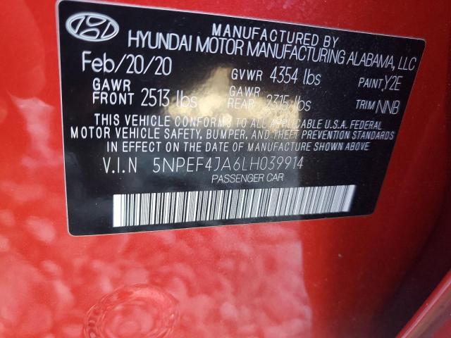 2020 HYUNDAI SONATA SEL #3305552085