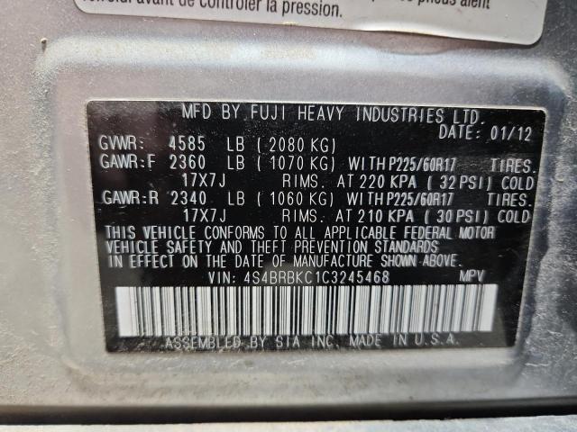 2012 SUBARU OUTBACK 2. #3291181963