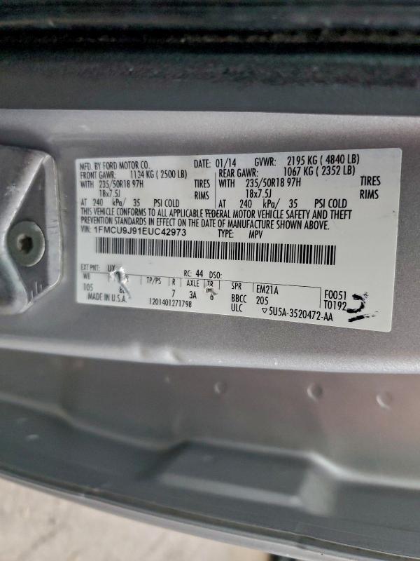 2014 FORD ESCAPE TIT #3296892823