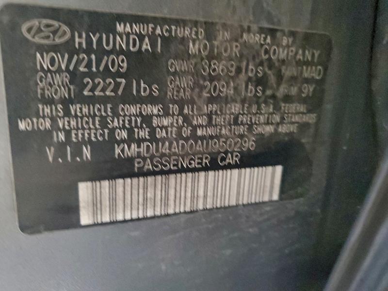 2010 HYUNDAI ELANTRA BL #3310557074