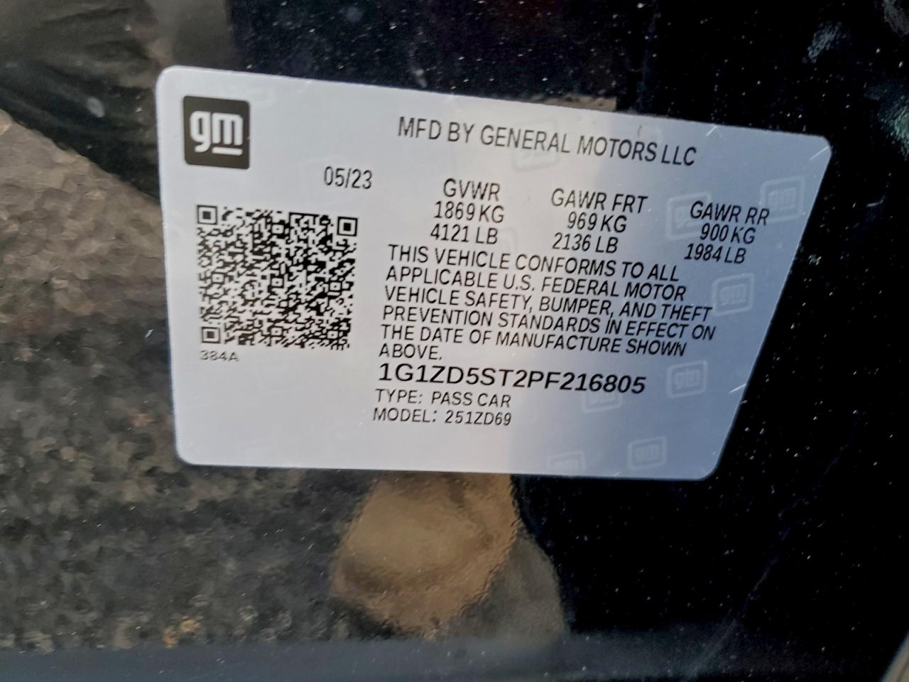 Lot #3303577930 2023 CHEVROLET MALIBU LT