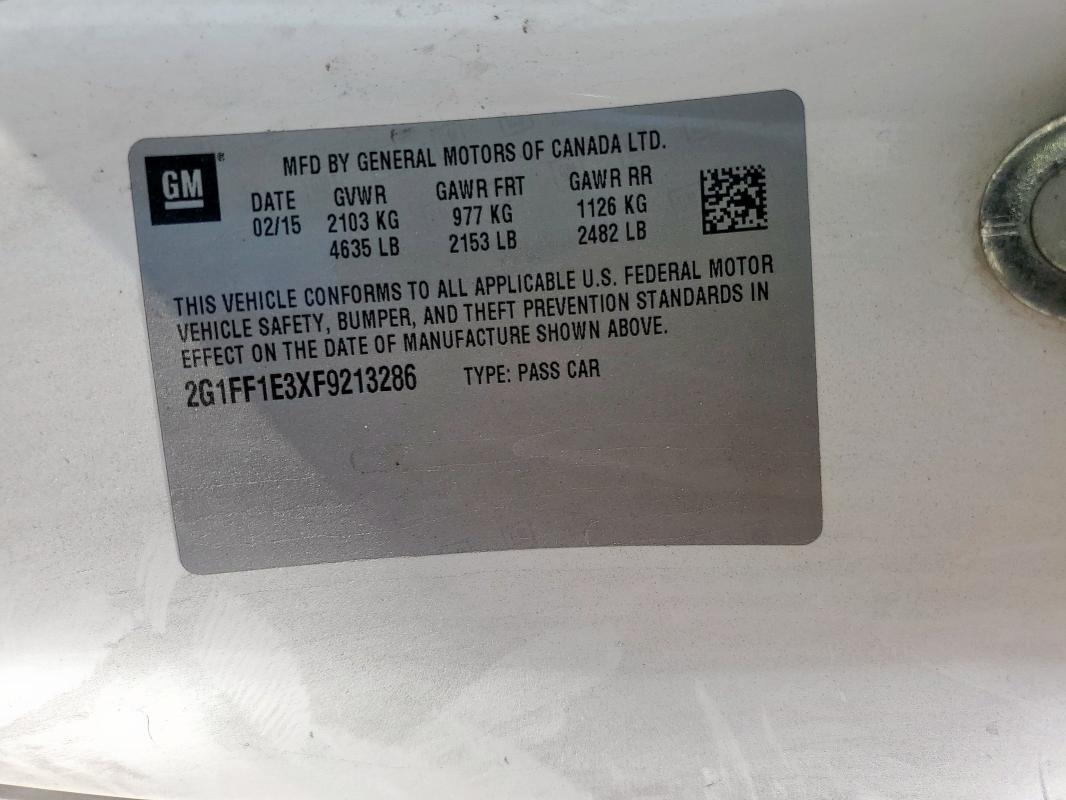 2015 CHEVROLET CAMARO LT #3301989462