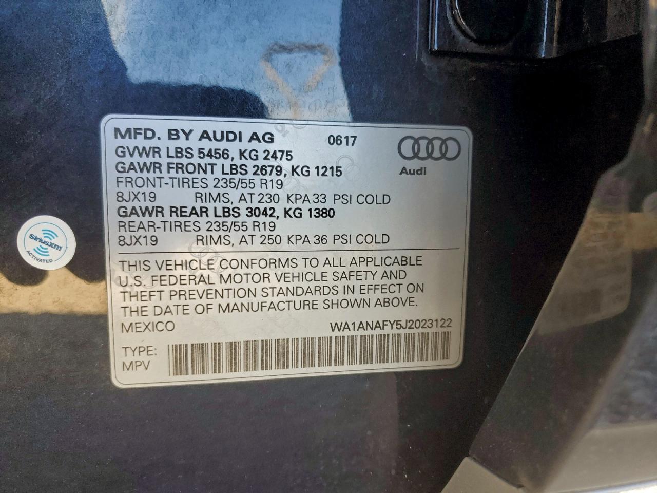 Lot #3311842201 2018 AUDI Q5 PREMIUM