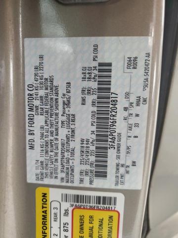 2015 FORD FUSION SE - 3FA6P0T96FR204817