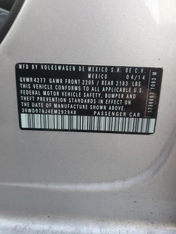 2014 VOLKSWAGEN JETTA SE #3308239165