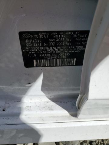 2020 HYUNDAI ELANTRA SP KMHD04LB4LU063195